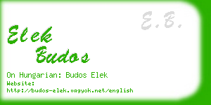 elek budos business card